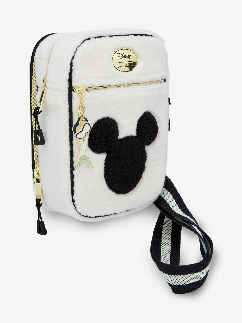 Our Universe Disney Mickey Mouse Ski Sherpa Crossbody Bag